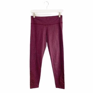 CLOSET CLOSING Aerie Maroon Chill Ankle Detail Leggings